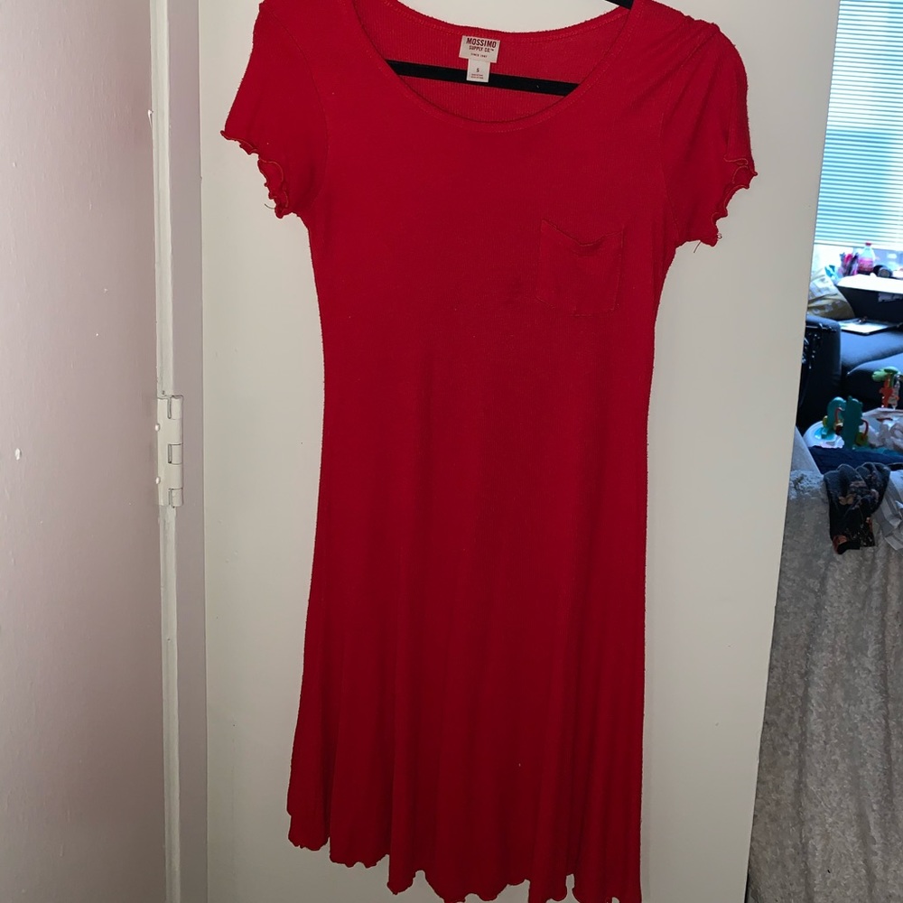Red mossimo tee shirt dress